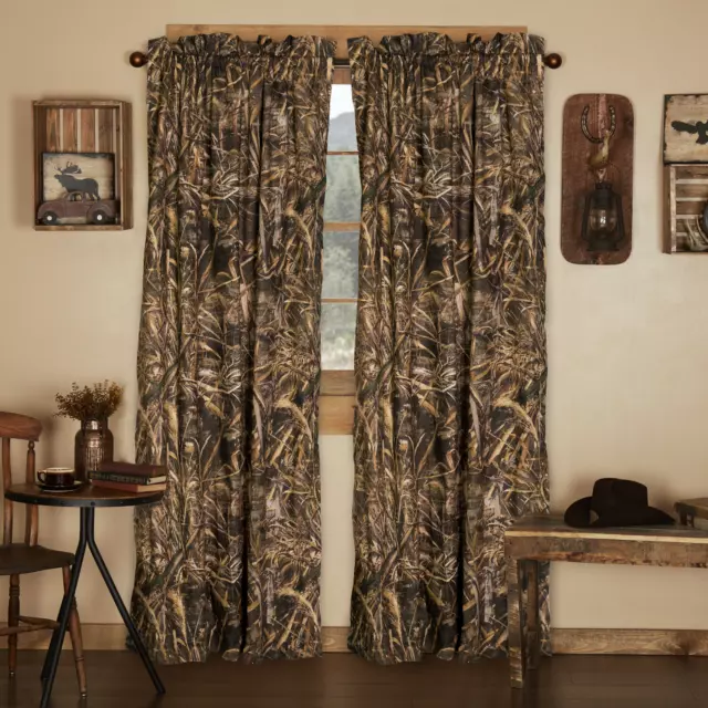 Realtree Max 5 Cotton Rod Pocket Curtains Set 2 Piece Camo Drapes 42 x 87 Inches