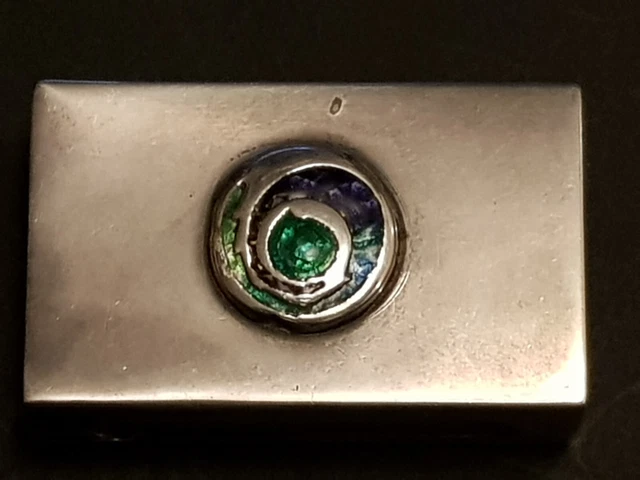1910 Liberty & Co Hallmarked Sterling Silver & Enamel Matchbox Vesta Case