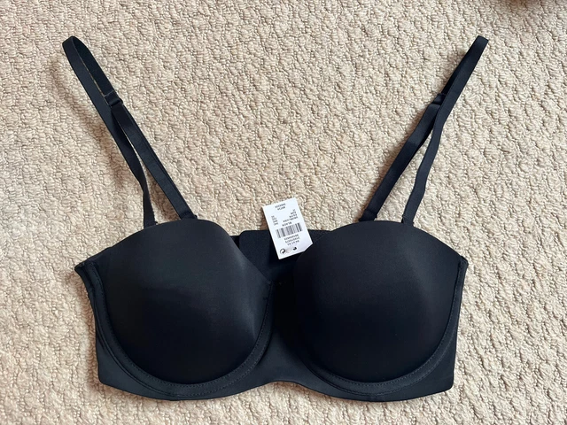 MARLON BLACK OR WHITE MULTIWAY HALTER STRAPLESS PADDED T-SHIRT BRA BNWT