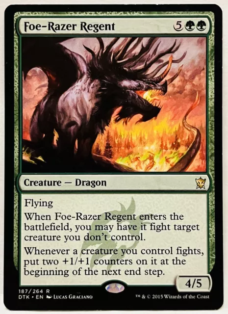 Foe-Razer Regent 1x FOIL DTK MTG Dragons of Tarkir Rare MINT green Foe-Razer Regent 1x FOIL DTK MTG Dragons of Tarkir Rare MINT green