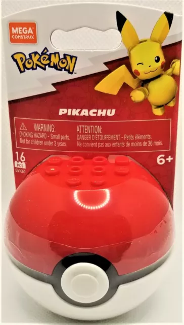 Pokemon Mega Construx 2022 Evergreen Pokeball - Pikachu