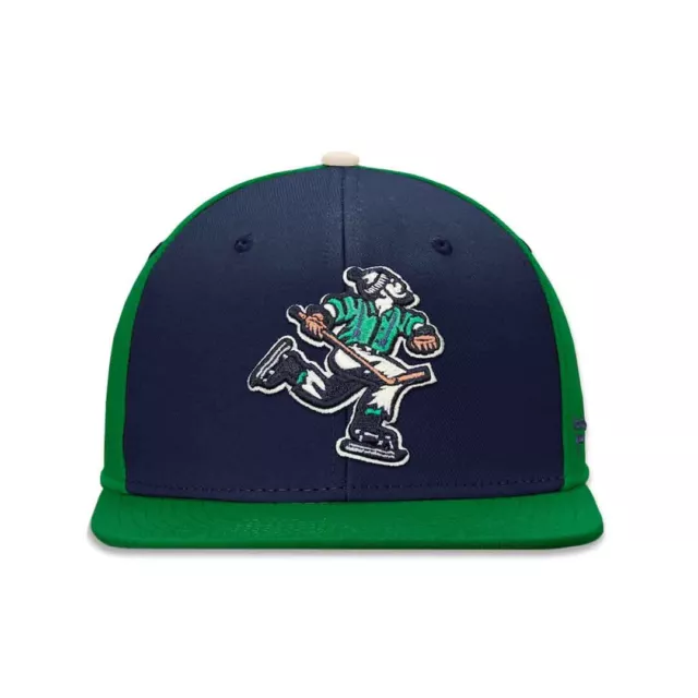 Vancouver Canucks NHL Fanatics Retro Logo Flat Brim Snapback Cap Hat