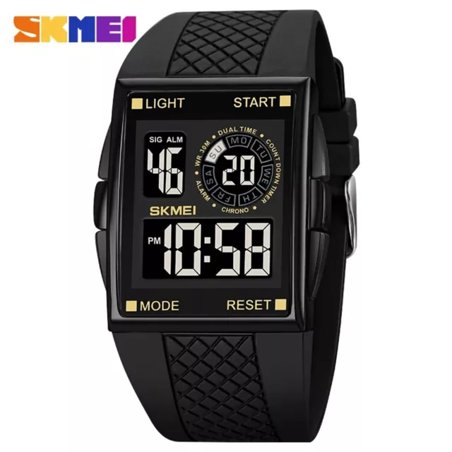 SKMEI Orologi Uomo Conto alla rovescia Orologio Digitale Ragazzi Sport Cronografo Orologio da polso LED