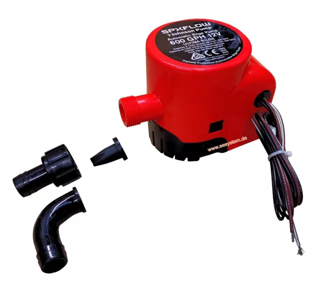 Spxflow Automatic Bilge Pump Ultima Bilge 1000 GPH 12v Johnson Pump 64 L/Minutes