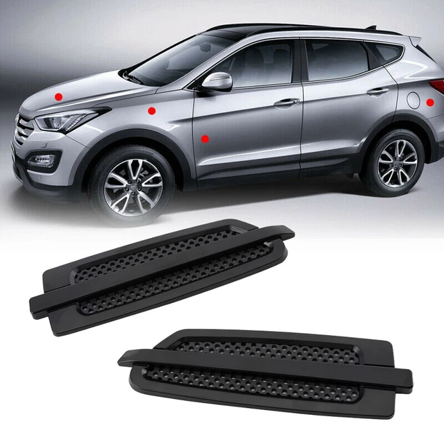 2Pcs Front Fender Air Flow Vent Grille Stickers Hood Cover Decorative Universal
