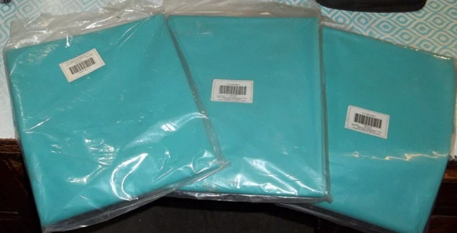 Lot Of 3 Pvc Apron 3Bu46T 35"X50" Light Blue  (320-1)