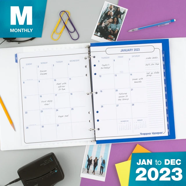 Trapper Keeper 2023 Monthly Planner Folio Size 8 12 x 11 Blue - Trapper Keeper Trapper Keeper 2023 Monthly Planner Folio Size 8 12 x 11 Blue - Trapper Keeper