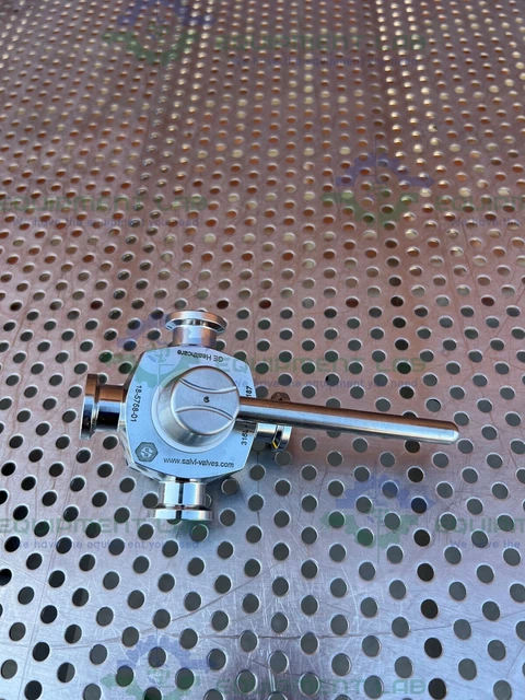 GE Healthcare Salvi DN6 1187 4-way 316 Valve 18-5758-01 w/ 1/2" Sanitary Fitting