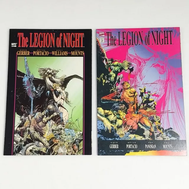 The LEGION of NIGHT (Part 1 And 2) Comic Books Set Marvel Comics 1991 #B032