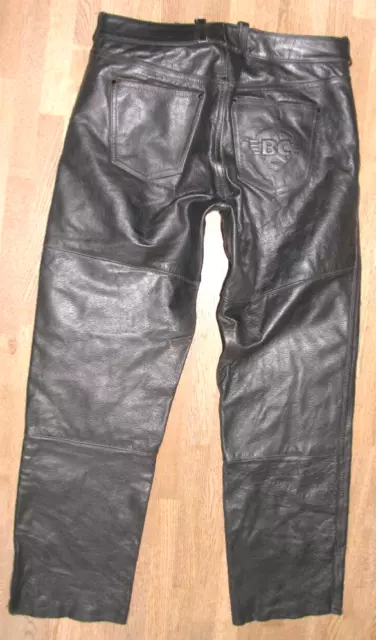 " MQP BC " Homme- Jean en Cuir/ Motard- Pantalon en Cuir en Noir Env. W32 "/ L31