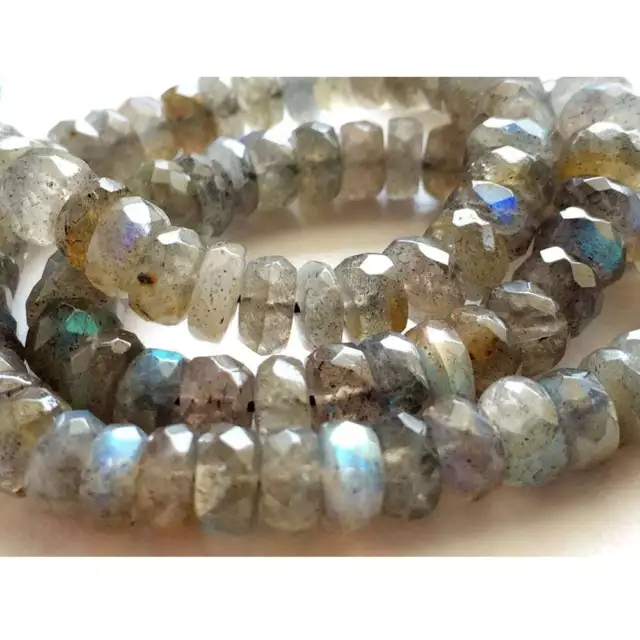 6 MM Labradorite Rondelle à Facettes Perle, Bleu Feu Pierre Gemme ,