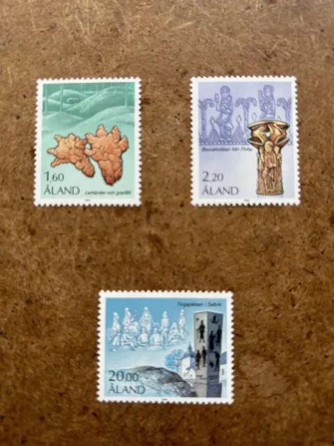 Aland Islands Stamps 1986. Archaeology. SG21-23. MNH