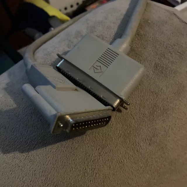 Vintage Short Apple Mac SCSI Cable Cream 2 FT Long