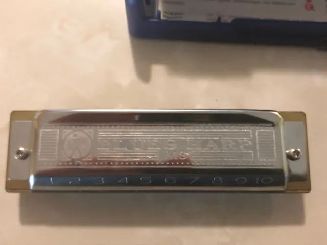 Hohner Blues Harp MS Harmonica Key of C in Original Case M533016 Made In Germany