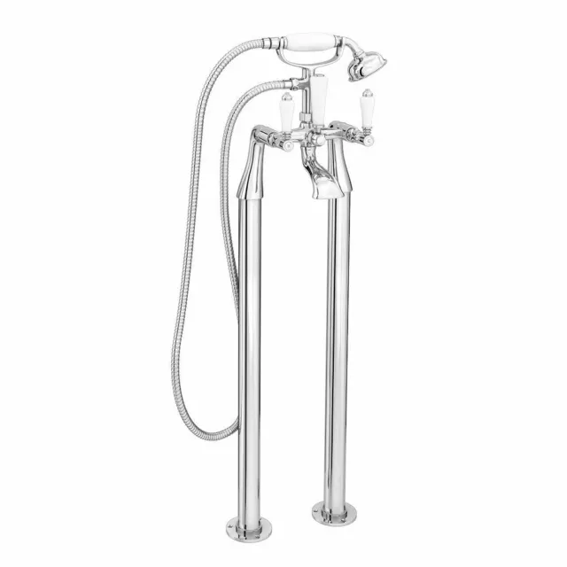 Imperior Bathroom Modern Chrome Freestanding Bath Shower Mixer Tap & Handset