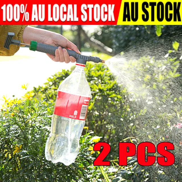 2 x High Pressure Air Pump Manual SprQTer Garden Adjustable Drink Bottle Spray