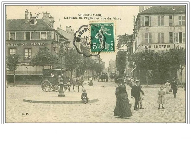 94.Choisy Le Roi.la Place De L'eglise Et Rue De Vitry.boulangerie...