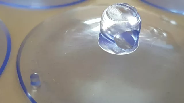 5x Saugnapf transparent 50 mm mit Loch für 0,5 cm Schlauch Sauger Aquarium
