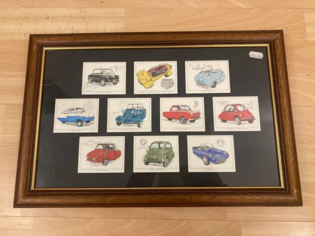 Golden Era Collector card - Micro Bubble Cars - Complete Series 10 - framed