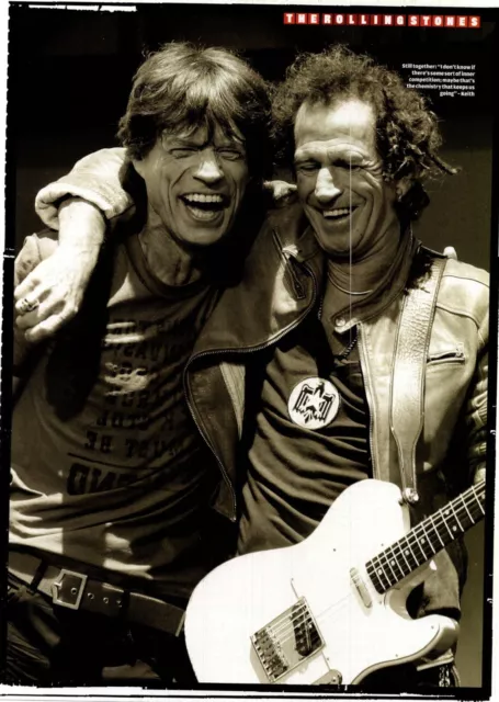 Gerahmtes Magazinbild 11X9" Mick Jagger & Keith Richards