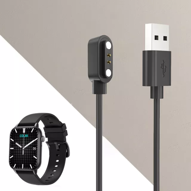 Fast Charging Cable Magnetic 0.6M USB 2 Pin Charging Cord for COLMI C60/C61/ I20