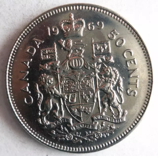 1969 CANADA 50 CENTS - PROOF LIKE- Excellent Coin - FREE SHIP - Bin #703