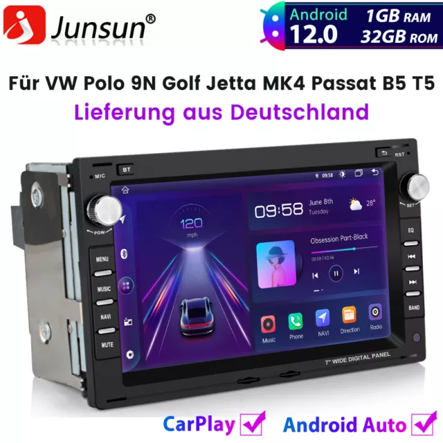 Per VW Polo 9N Golf Jetta MK4 Passat B5 T5 Carplay autoradio GPS NAVI BT Android