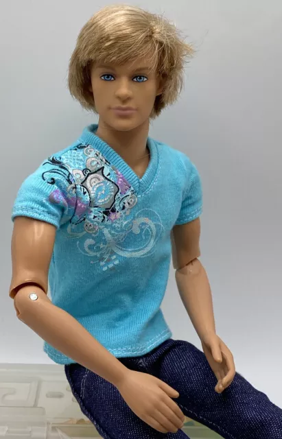 Mattel 2009 Barbie Fashionistas Hottie Ken Rooted Hair Articulated Shirt T3188