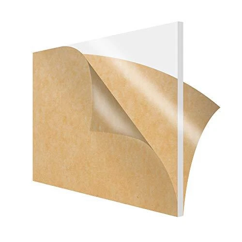 SimbaLux Acrylic Sheet Clear Cast Plexiglass 12” x 12” Square Panel 3/8” Thic...