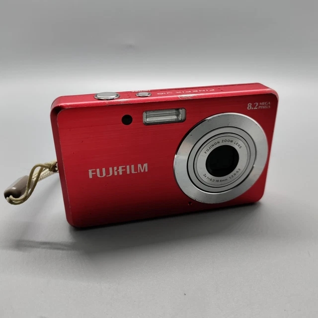 Fujifilm FinePix J10 8.2MP Compact Digital Camera Red Tested