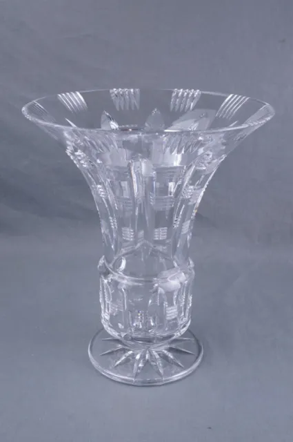 schöne antike Vase Trichtervase Kristallglas Art Deco 26,5 cm