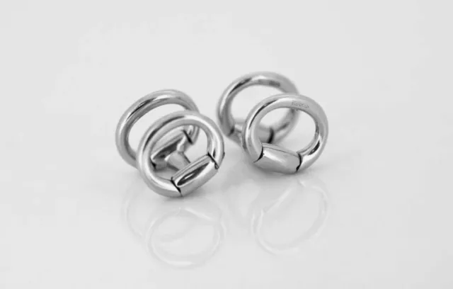 Pure 925 High Polish Sterling Silver French Style Mens Simple Beautiful Cufflink 2