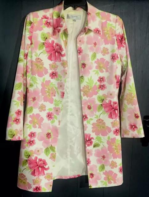 Womens Spring Floral Tahari by Arthur Levine Jacket Sz 8 Stunning Garden Party