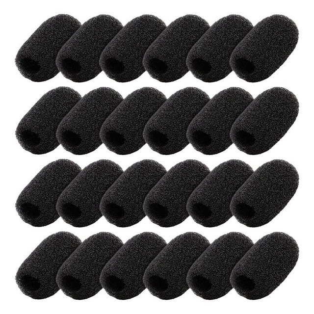 24Pack  Foam Windscreen Lapel Headset Microphone Sponge  Foam Cover Shield L9