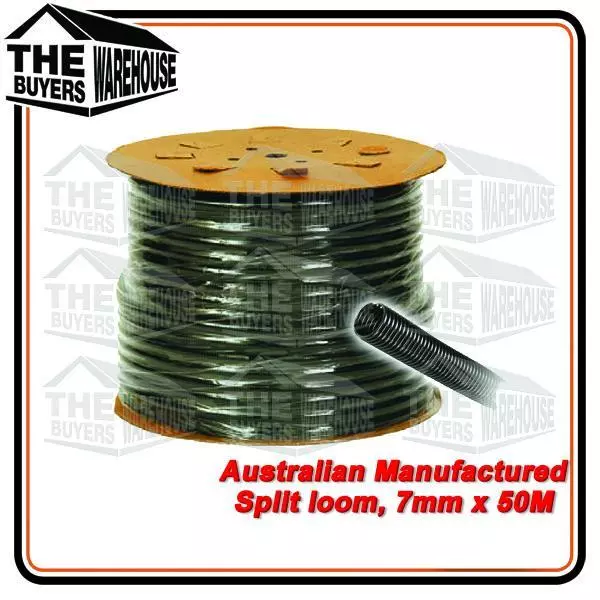 100% Premium Australian Made Split Loom Tubing Wire 7mm Conduit Cable 50m UV ADR