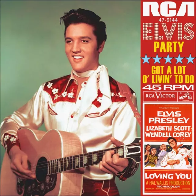 Repro Photo ELVIS PRESLEY Party (Loving You) 7" Single Cover Size 18x18cm