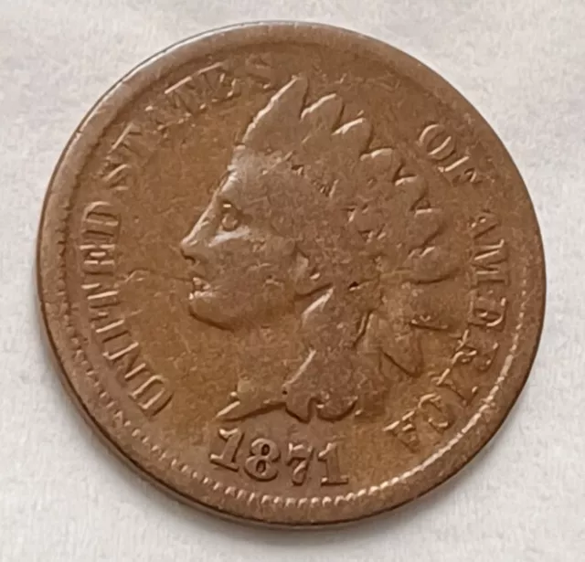 1871 Indian Head Cent Good