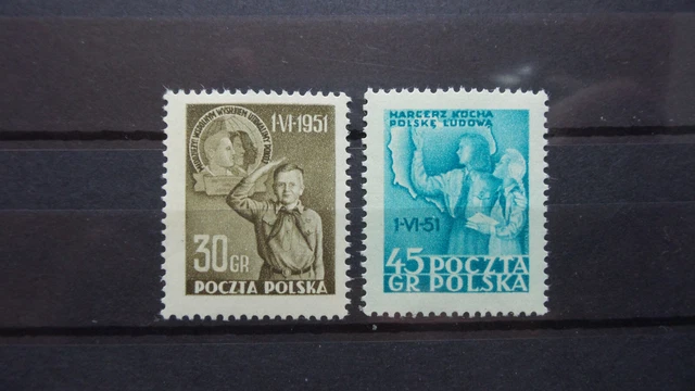 Polen 1951 / Kat. Fischer Nr. 554 - 555  Postfrisch / MNH (**)