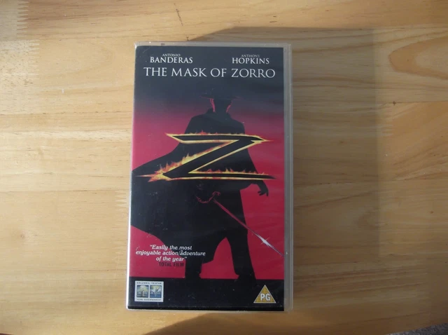 The Mask of Zorro - Antonio Banderas, Anthony Hopkins - VHS Video Tape, PG
