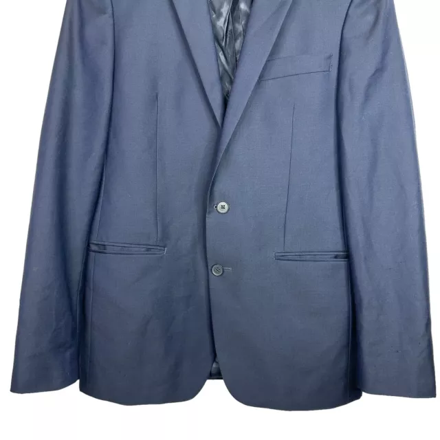 Ryan Seacrest Distinction Mens Navy Two Button Style 3 Modern Suit Blazer No Tag 3