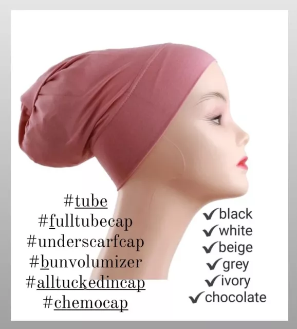 CLOSED Women Ladies Under Scarf Hijab TUBE BONNET Bone Cap Band Premium Quality