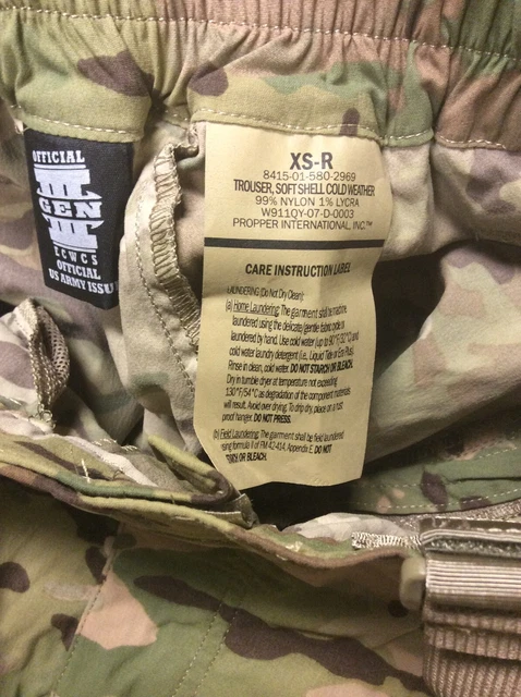 ECWCS L5 Soft Shell Cold Weather Pants Level 5 Trousers Multicam OCP XSmall Reg 3