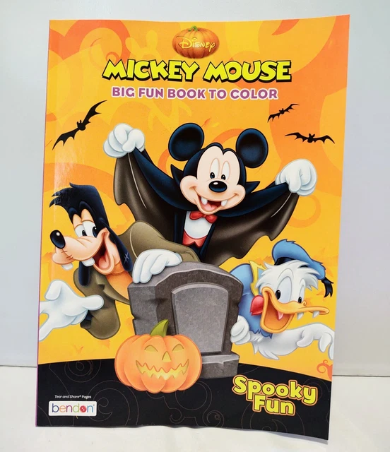 DISNEY HALLOWEEN MICKEY Mouse Donald Duck Goofy Coloring Book bendon £9