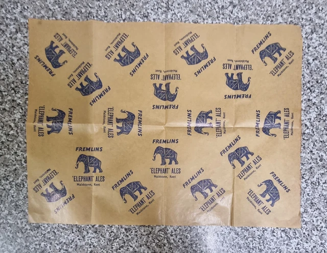 Vintage Fremlins Brewery Maidstone Paper  Sheet 51 X 38Cm.
