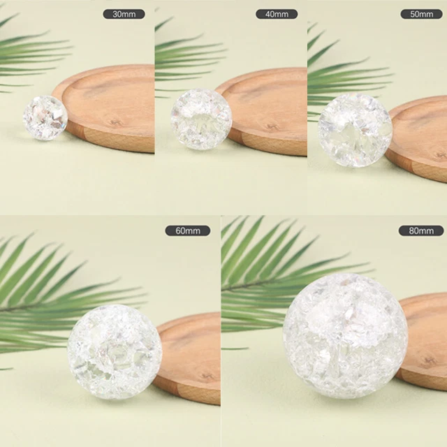 30/40/50/60/80mm Bola de Cristal Grieta Hielo Bonsái Característica de Agua Decorado wi