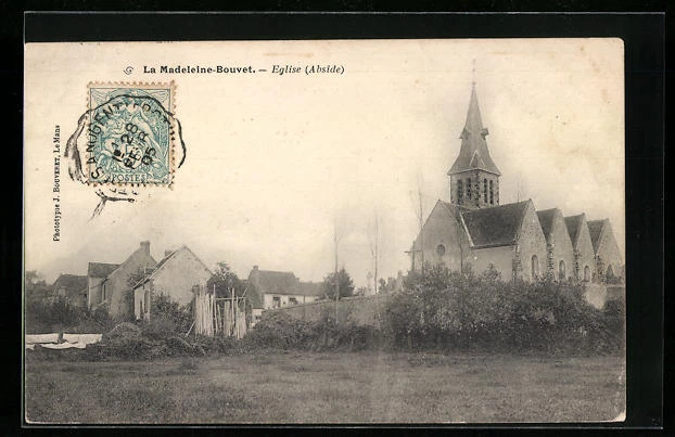 CPA La Madeleine-Bouvet, Eglise 1905