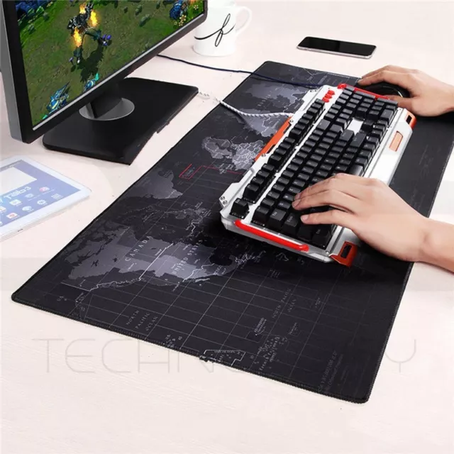 90 x 40cm Large World Map Mousepad Game Laptop Computer Keyboard Mouse Pad Mat