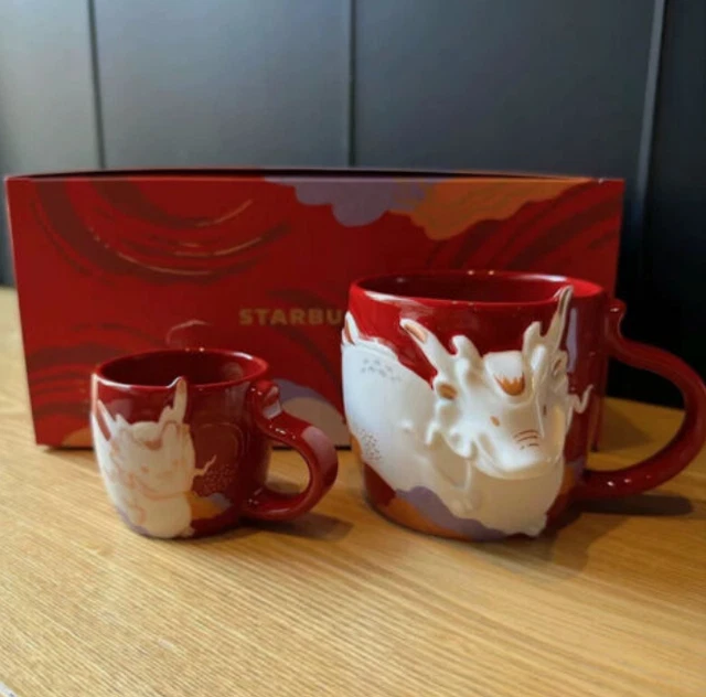 NEW STARBUCKS CHINA 2024 Year Of The Dragon 12oz And 3oz Ceramic Mugs