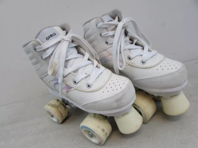 Oxelo Girls White Roller Skates Size 13C