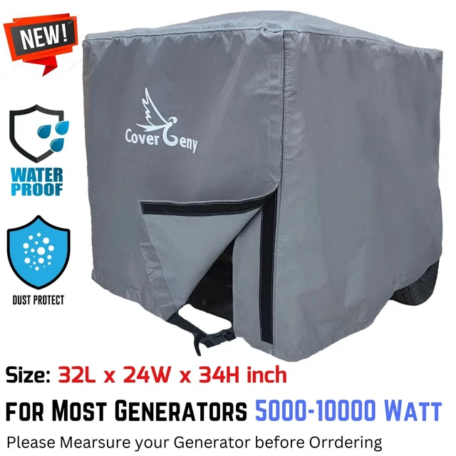 WATERPROOF PORTABLE GENERATOR Cover Sun/ SnowProof for Harbor Freight